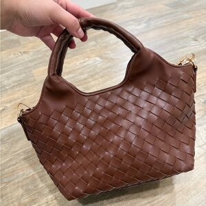Brown Urban Expressions Woven Handbag